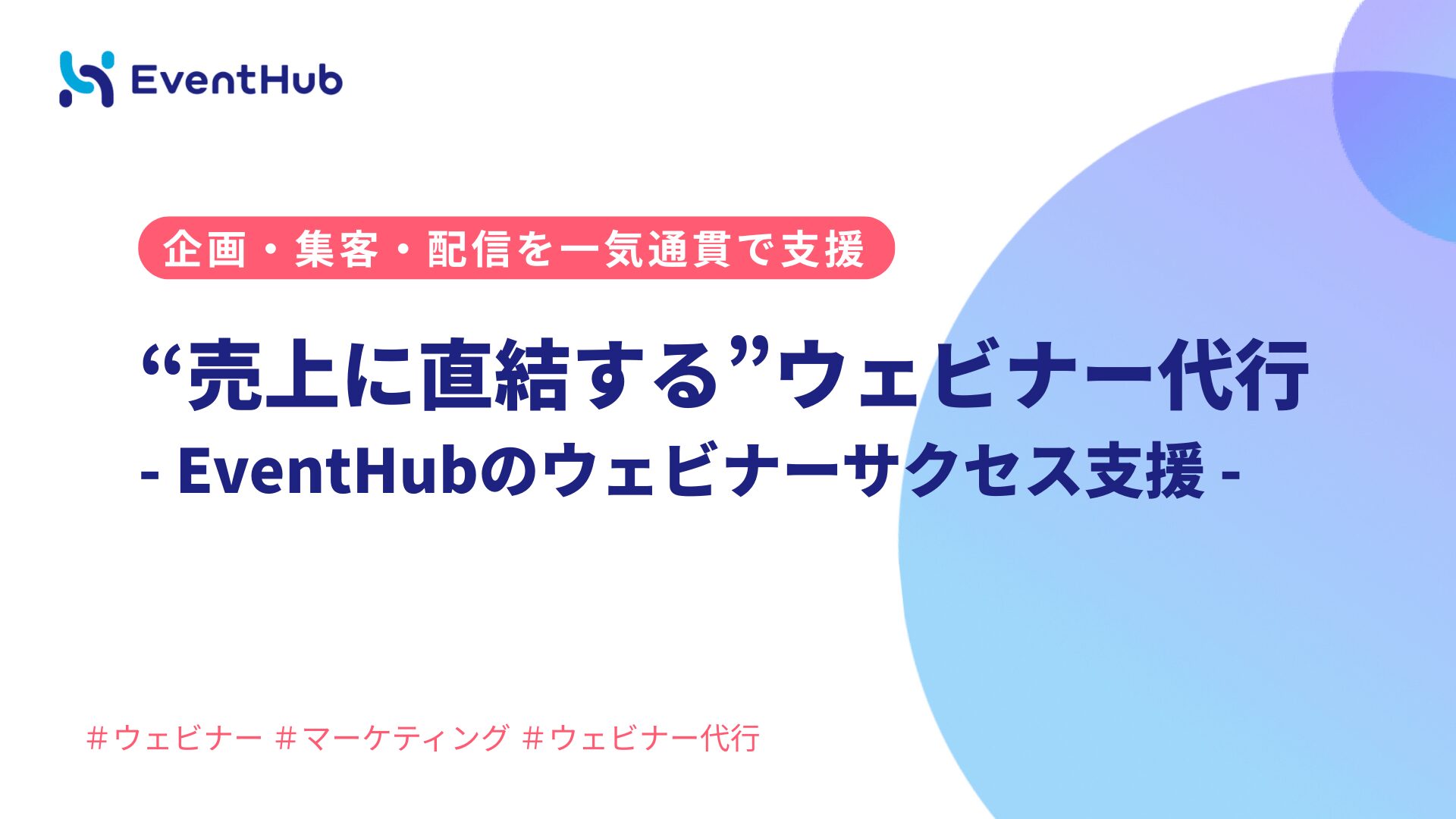 EventHub ウェビナーサクセス支援プラン(株式会社EventHub)
